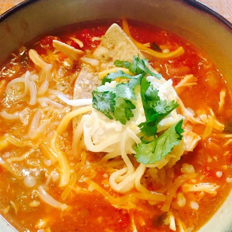 Slow Cooker Chicken Taco Soup Recipe