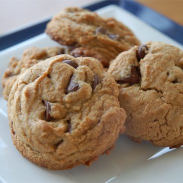 Chewy Peanut Butter Chocolate Chip Cookies Recipe - Recipes A to Z