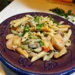 Peppered Shrimp & Pasta with Alfredo Sauce Recipe