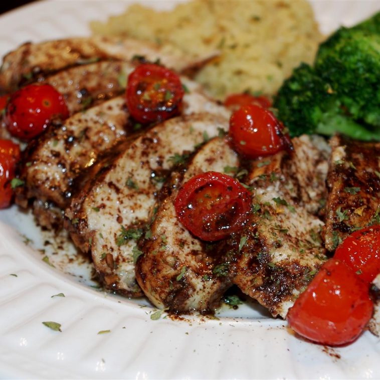 Roasted Balsamic Chicken with Baby Tomatoes Recipe