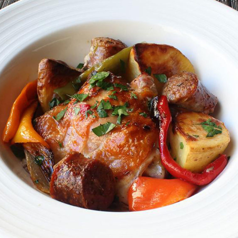 Chicken, Sausage, Peppers, and Potatoes Recipe