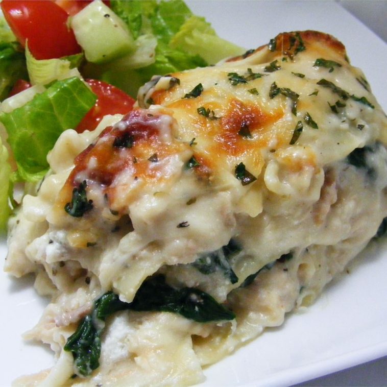 White Cheese Chicken Lasagna Recipe