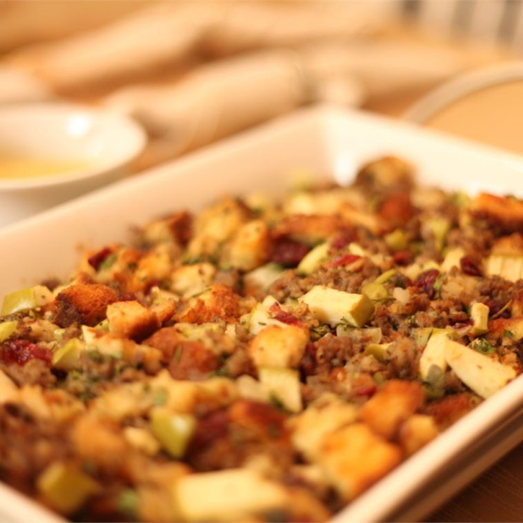 Awesome Sausage, Apple and Cranberry Stuffing Recipe