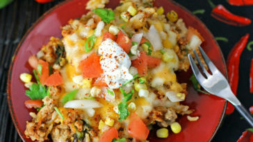 Cheesy Pork Taco Rice Recipe