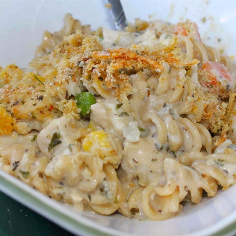 Chicken and Pasta Casserole with Mixed Vegetables Recipe