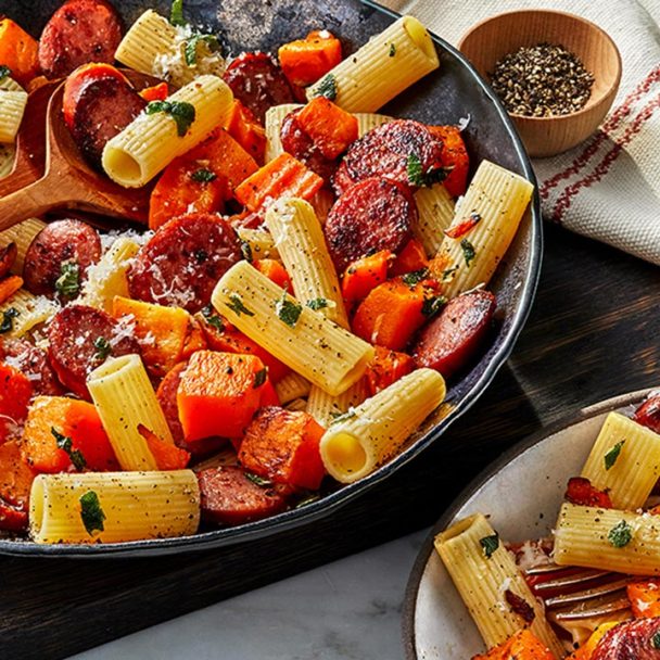 Smoked Sausage and Butternut Squash Pasta Recipe Recipes A to Z