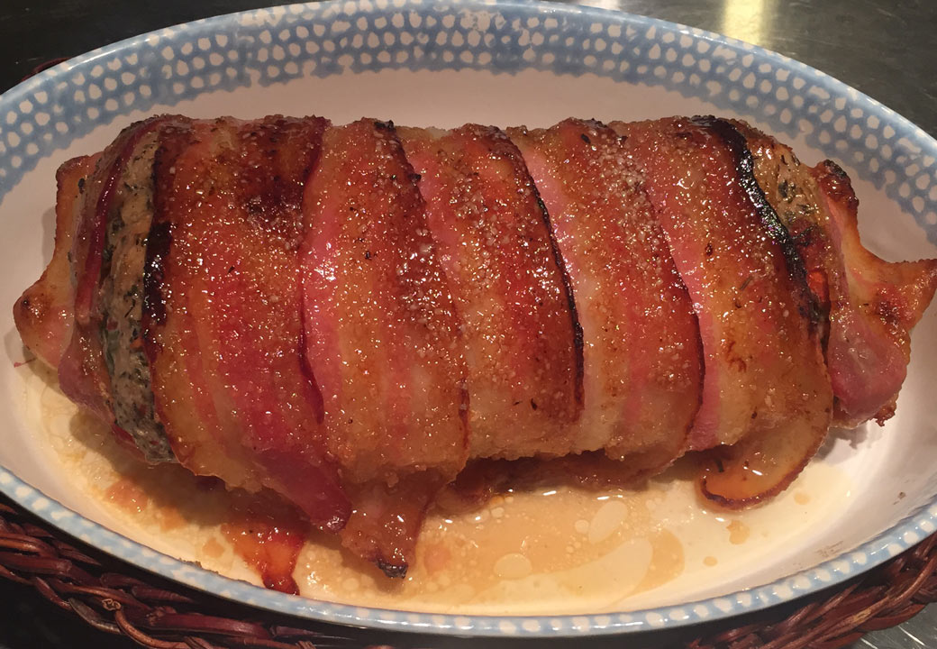 Sweet Bacon Wrapped Pork Loin Recipe - Recipes A to Z
