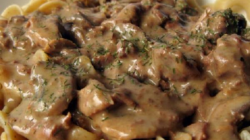 The Absolute BEST Crockpot Beef Stroganoff Recipe