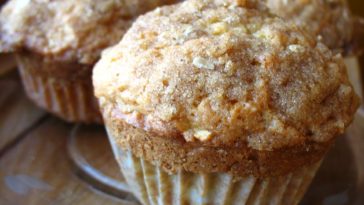 Apple Strudel Muffins Recipe - Fabulous apple muffins with a delicious cinnamon crumb topping #apple #muffins #muffinsrecipe #applemuffins #applemuffinsrecipe #applestrudelmuffins