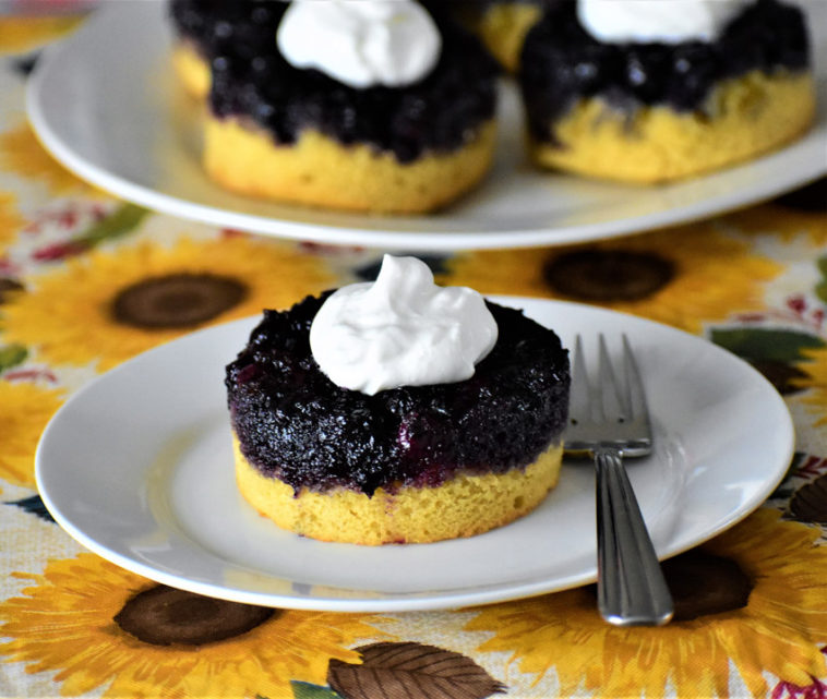 Blueberry Upside-Down Mini Cakes recipe