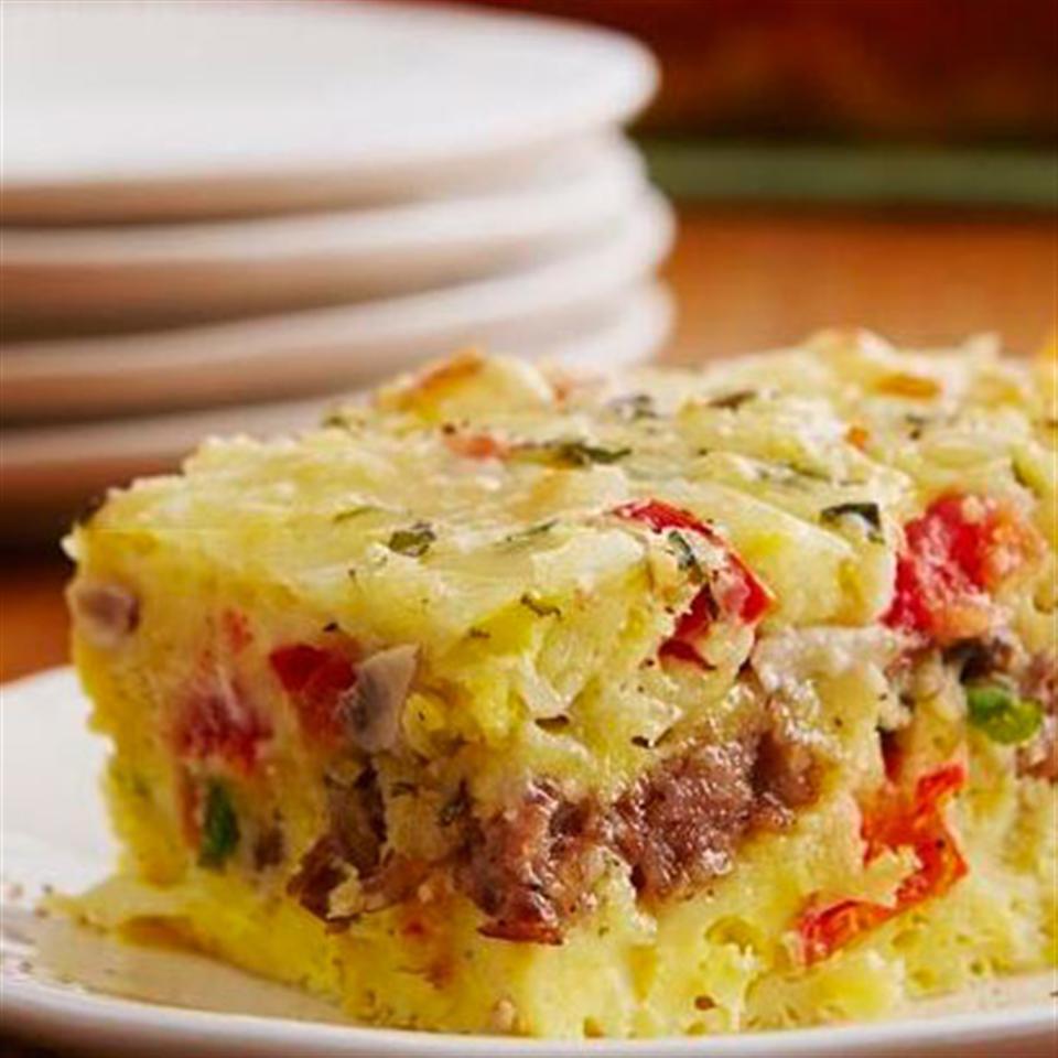 Cheesy Sausage and Egg Bake Recipe - Recipes A to Z