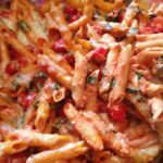 Creamy Pasta Bake with Cherry Tomatoes and Basil recipe