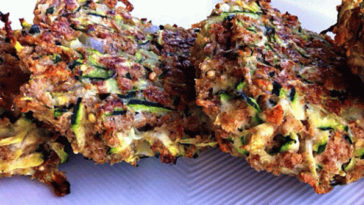 Crunchy Zucchini Fritters with Avocado Dip