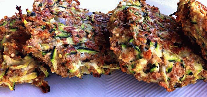 Crunchy Zucchini Fritters with Avocado Dip