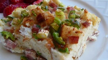 Eggs Benedict Casserole Recipe - perfect for brunch or a special occasion or overnight house guests. #eggsbenedictcasserole #eggs #casserole #eggsbenedict #egsscasserole #casserolerecipe #casserolerecipes #eggsbenedictrecipe