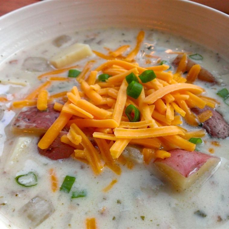 Slow Cooker, Easy Baked Potato Soup Recipe