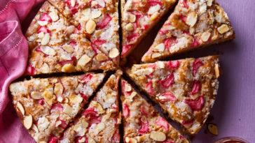 Almond Rhubarb Coffee Cake Recipe