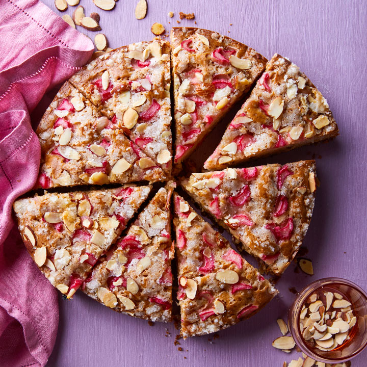 Almond Rhubarb Coffee Cake Recipe