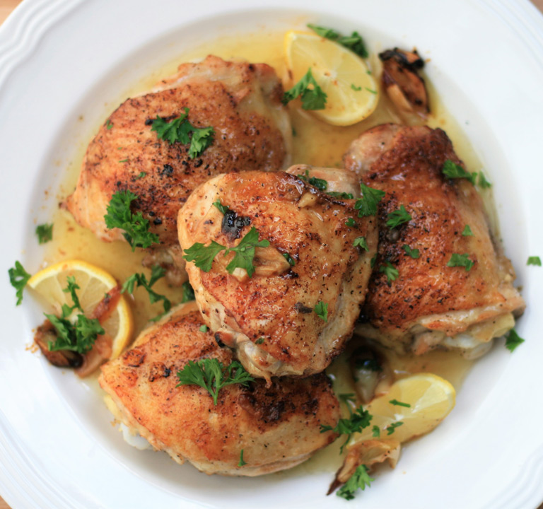 Baked Lemon-Butter Chicken Thighs Keto Recipe - Recipes A to Z