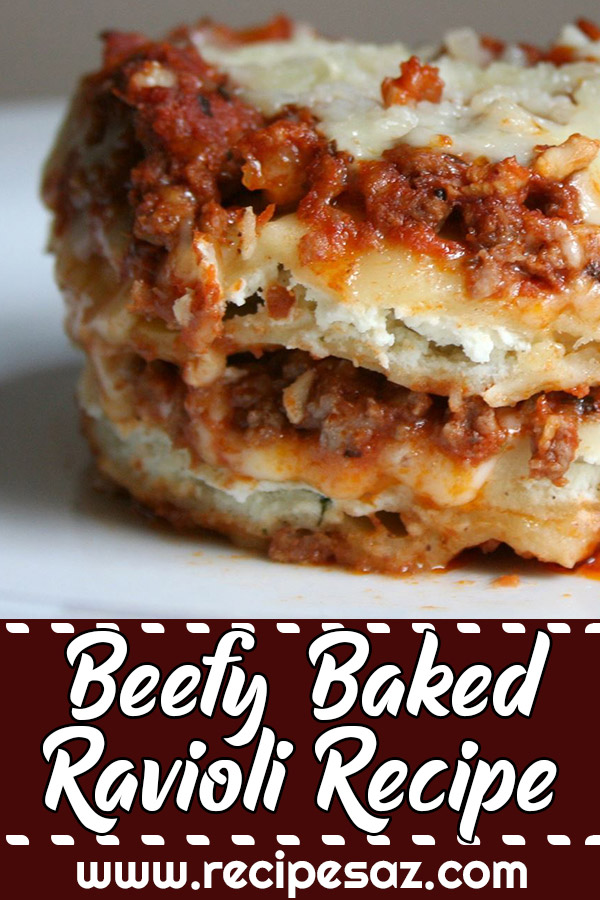 Beefy Baked Ravioli Recipe