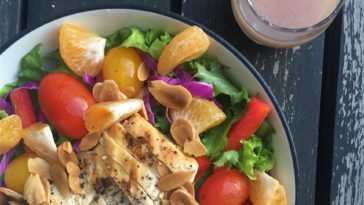 Grilled Chicken Salad with Seasonal Fruit recipe