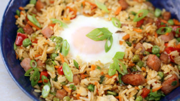 Ham Fried Rice with Eggs Recipe