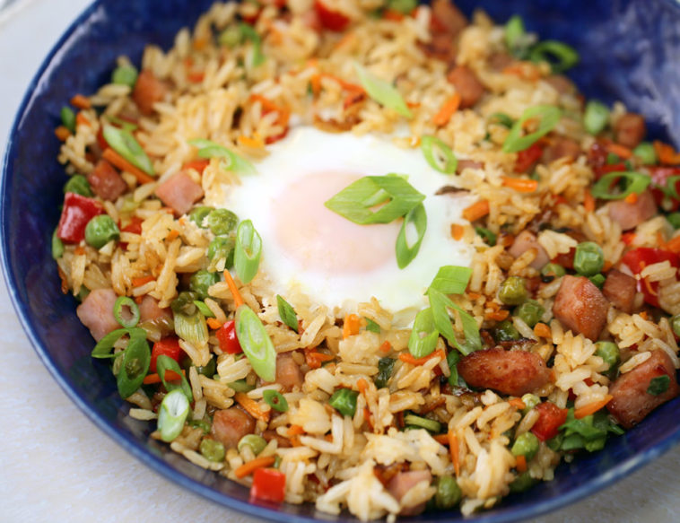 Ham Fried Rice with Eggs Recipe
