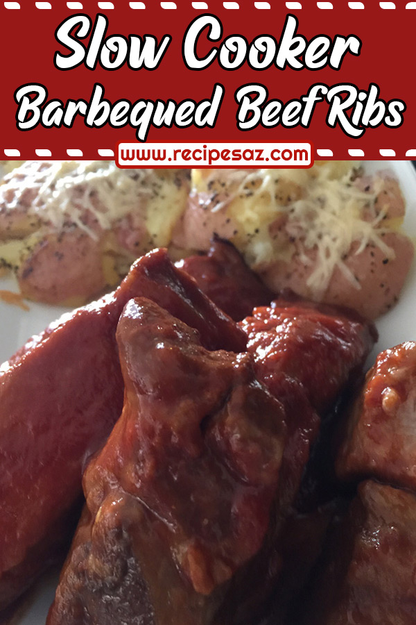 Slow Cooker Barbequed Beef Ribs Recipe