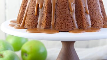 Apple Harvest Pound Cake with Caramel Glaze Recipe