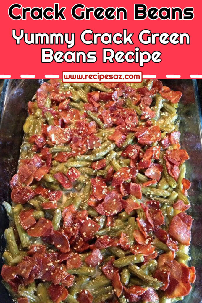 Crack Green Beans Recipe - Crack Green Beans will have even the pickiest eater begging for seconds. Substitute turkey bacon or slices of ham instead of regular bacon. This recipe is a great dish to take to any potluck and makes a delicious and easy side at any dinner party. #crackgreenbeans #greenbeanscrack #greenbeans #greenbeansrecipe #crackrecipe #ham #hamrecipe #hamrecipes #recipes #recipe