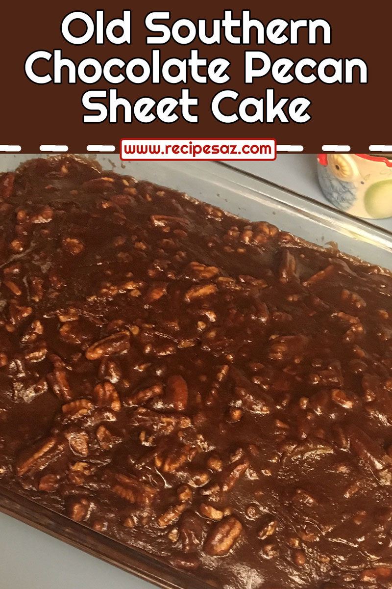 Old Southern Chocolate Pecan Sheet Cake Recipe