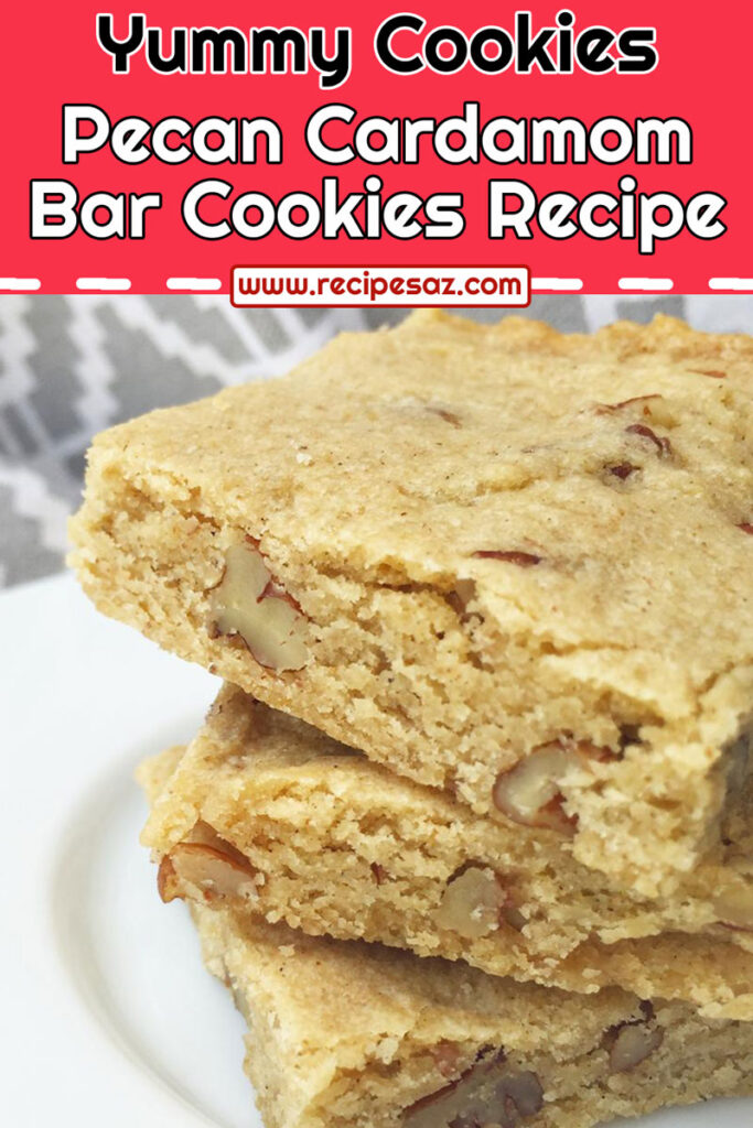 Pecan Cardamom Bar Cookies Recipe