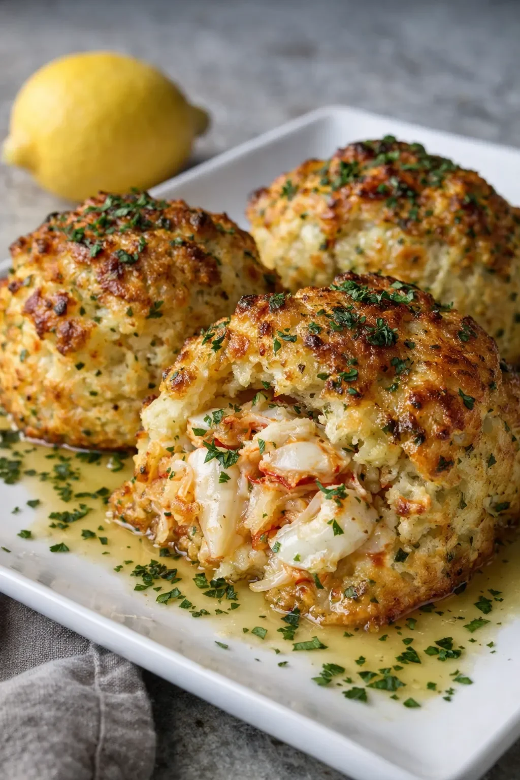 Garlic Butter Lobster-Stuffed Biscuits